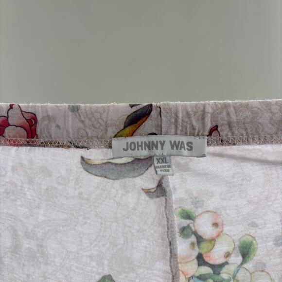 Johnny Was Carly Pajama Set Rosas Floral Print Soft Pink Matching Set Size XXL - Picture 7 of 14